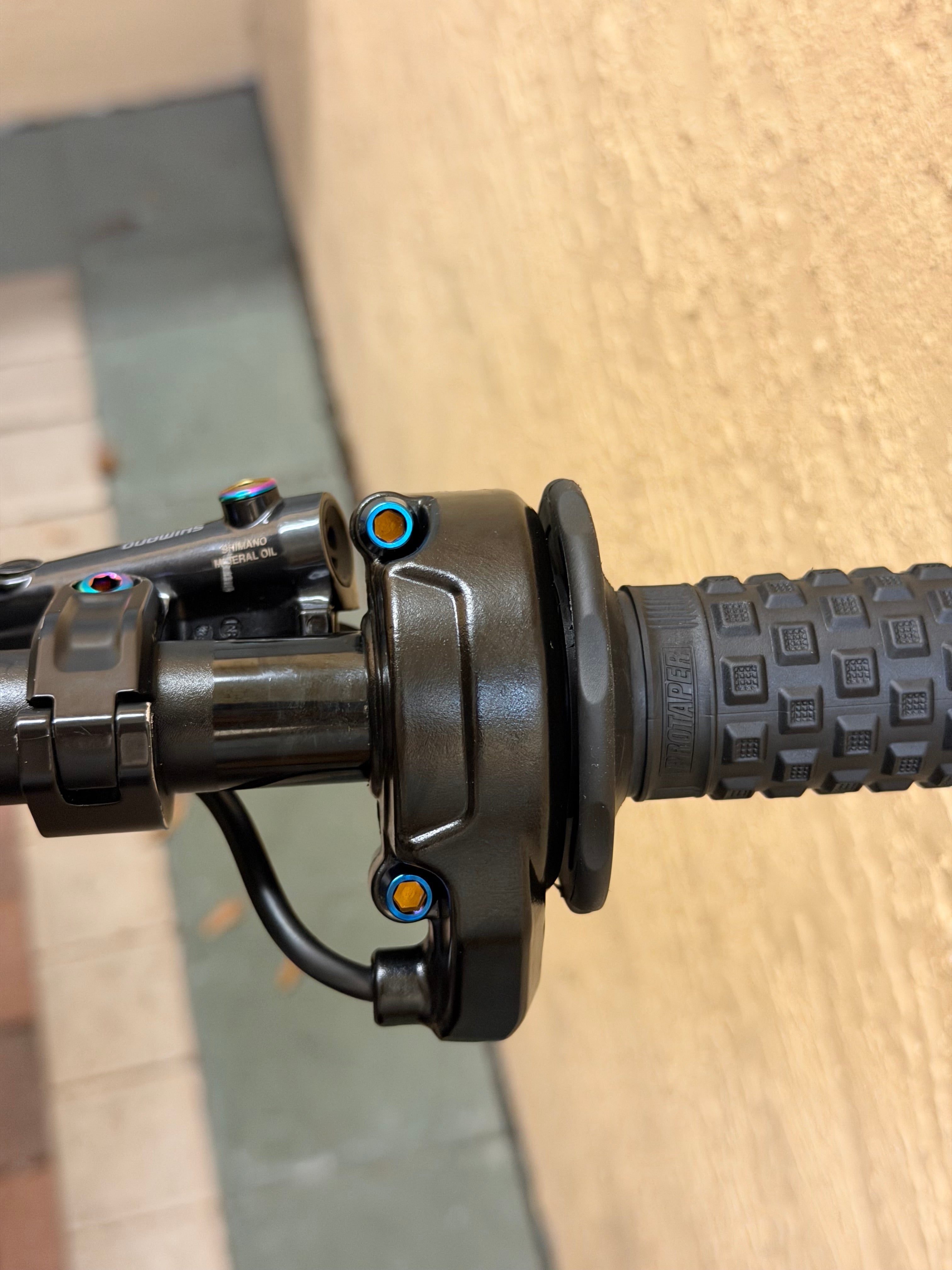 Surron throttle titanium bolts