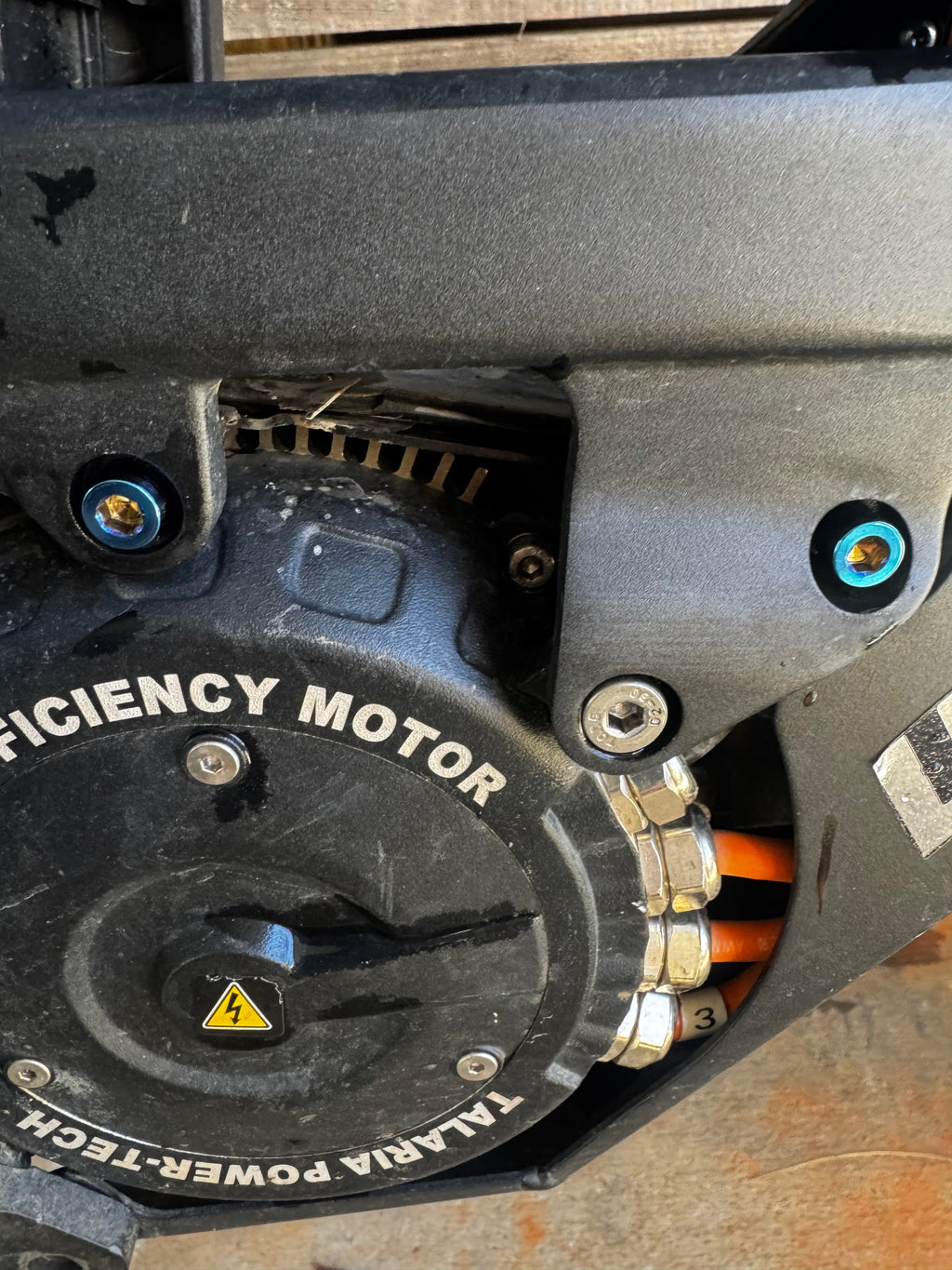 Titanium Battery guard mounting bolts