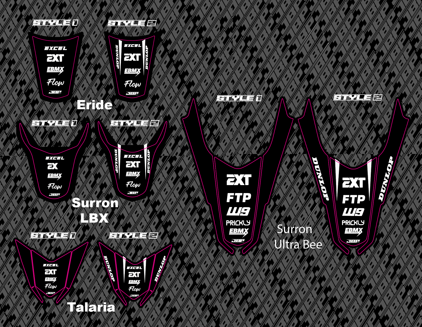 Predesigned E-Bike Rear Fender Decal