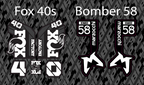 Fox 40/Bomber 58 Fork Guard Decals